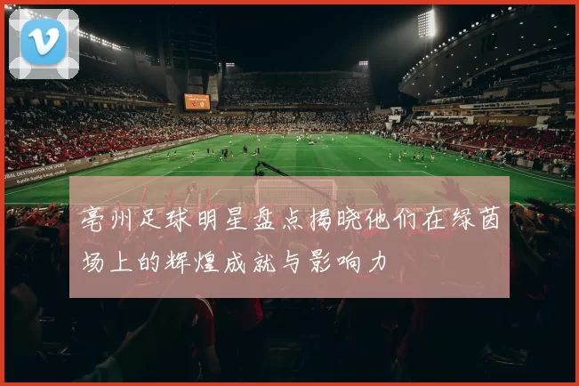 亳州足球明星盘点揭晓他们在绿茵场上的辉煌成就与影响力